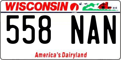 WI license plate 558NAN
