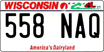 WI license plate 558NAQ