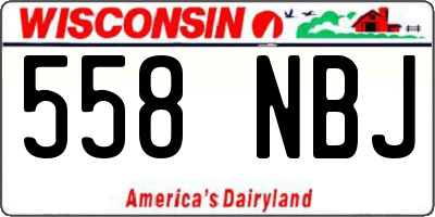WI license plate 558NBJ