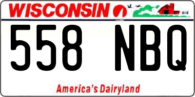 WI license plate 558NBQ