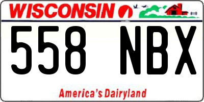 WI license plate 558NBX
