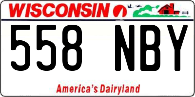 WI license plate 558NBY