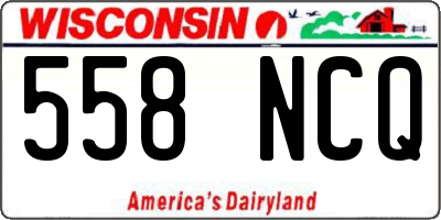 WI license plate 558NCQ