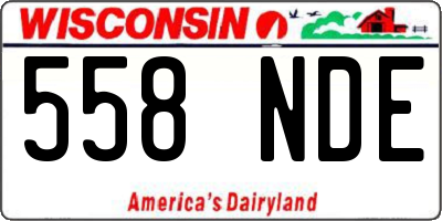 WI license plate 558NDE