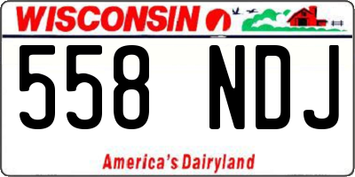 WI license plate 558NDJ