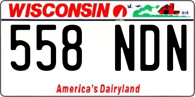 WI license plate 558NDN