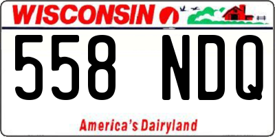 WI license plate 558NDQ