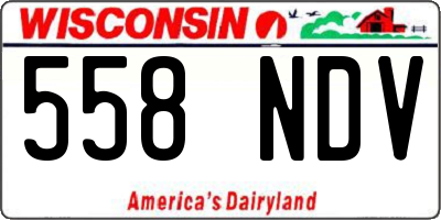 WI license plate 558NDV