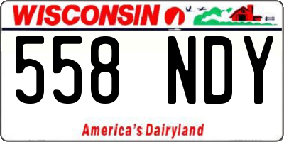 WI license plate 558NDY