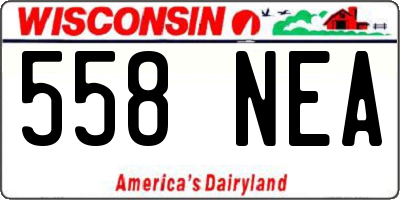 WI license plate 558NEA