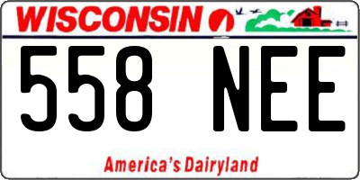 WI license plate 558NEE