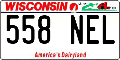 WI license plate 558NEL