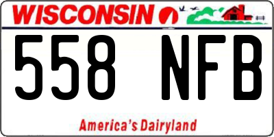WI license plate 558NFB