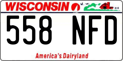 WI license plate 558NFD