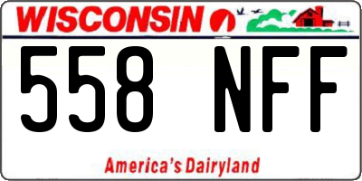 WI license plate 558NFF