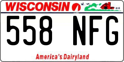 WI license plate 558NFG