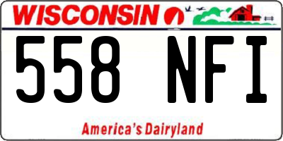 WI license plate 558NFI