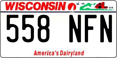 WI license plate 558NFN