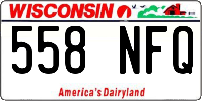 WI license plate 558NFQ