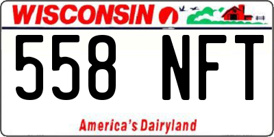 WI license plate 558NFT