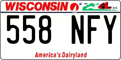 WI license plate 558NFY