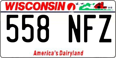 WI license plate 558NFZ