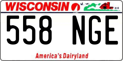 WI license plate 558NGE