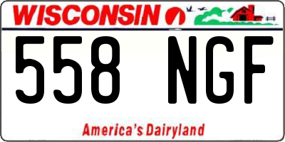 WI license plate 558NGF