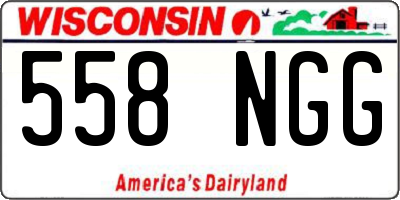 WI license plate 558NGG