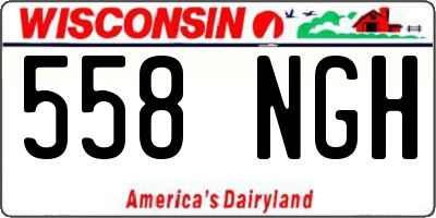 WI license plate 558NGH