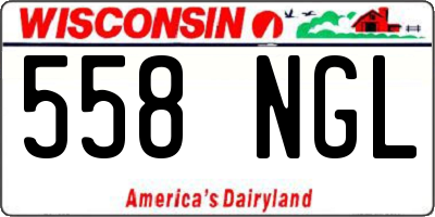 WI license plate 558NGL