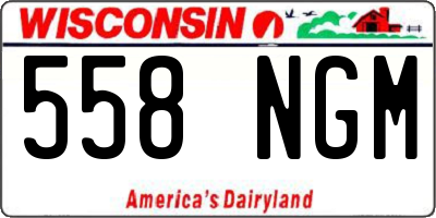 WI license plate 558NGM