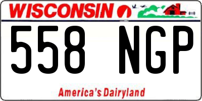 WI license plate 558NGP