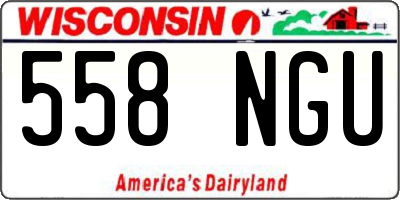 WI license plate 558NGU