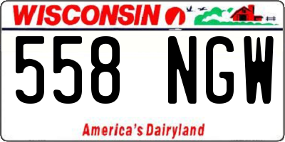 WI license plate 558NGW