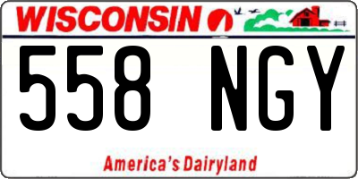 WI license plate 558NGY