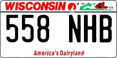 WI license plate 558NHB