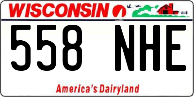 WI license plate 558NHE