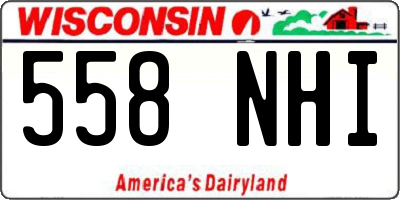 WI license plate 558NHI