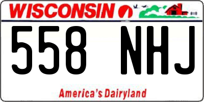 WI license plate 558NHJ