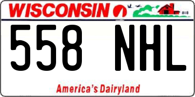 WI license plate 558NHL