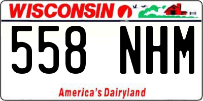 WI license plate 558NHM