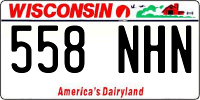 WI license plate 558NHN