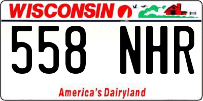 WI license plate 558NHR