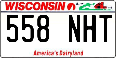 WI license plate 558NHT