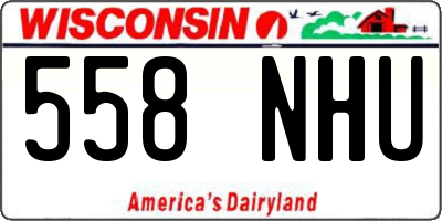 WI license plate 558NHU