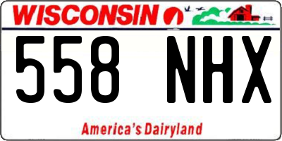 WI license plate 558NHX