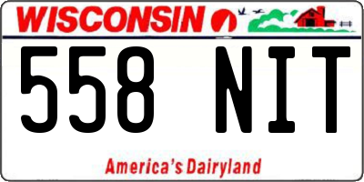 WI license plate 558NIT