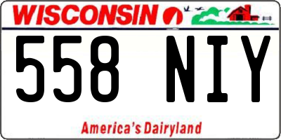 WI license plate 558NIY
