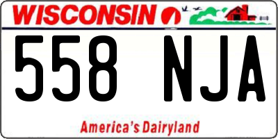 WI license plate 558NJA